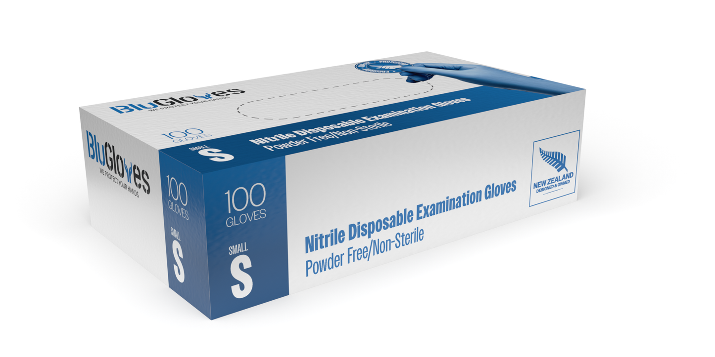 Medical Nitrile Exam Gloves - Blue